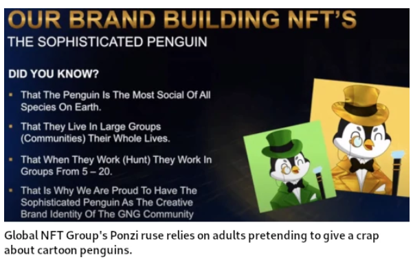 Cartoon Penguins of Global NFT Group