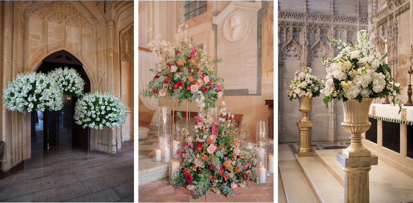 Idees elegants per a la decoració del casament de l'església - Imatge: Pinterest