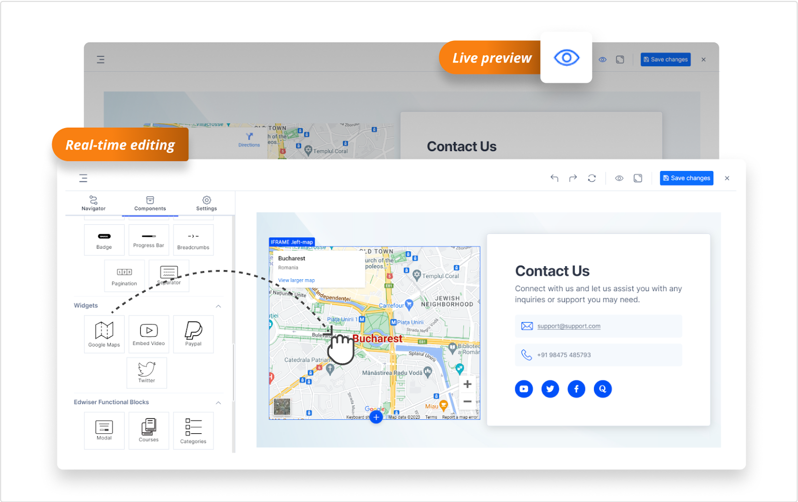 moodle website builder