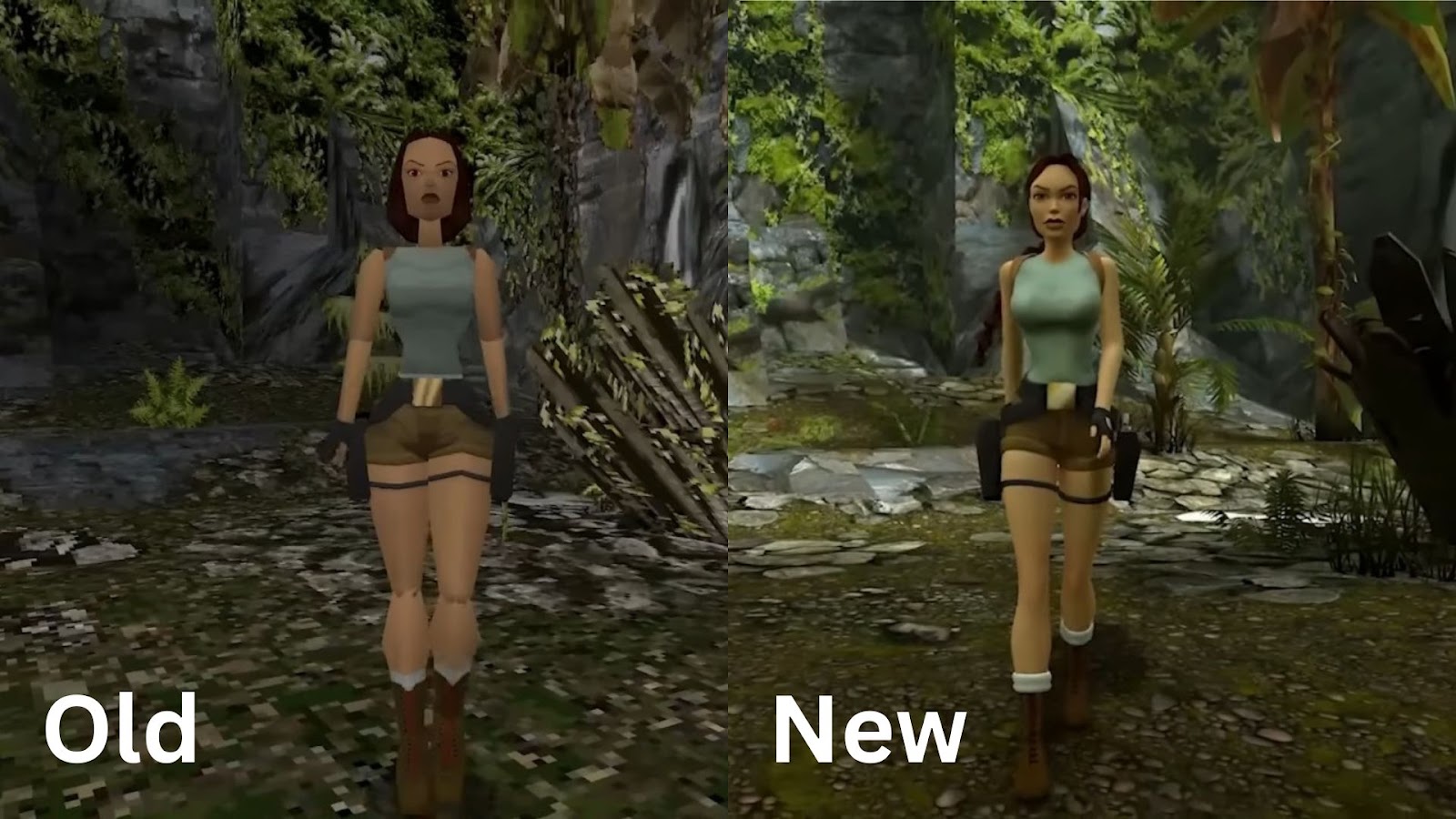 Tomb Raider 1-3 Remastered Old vs New Graphics