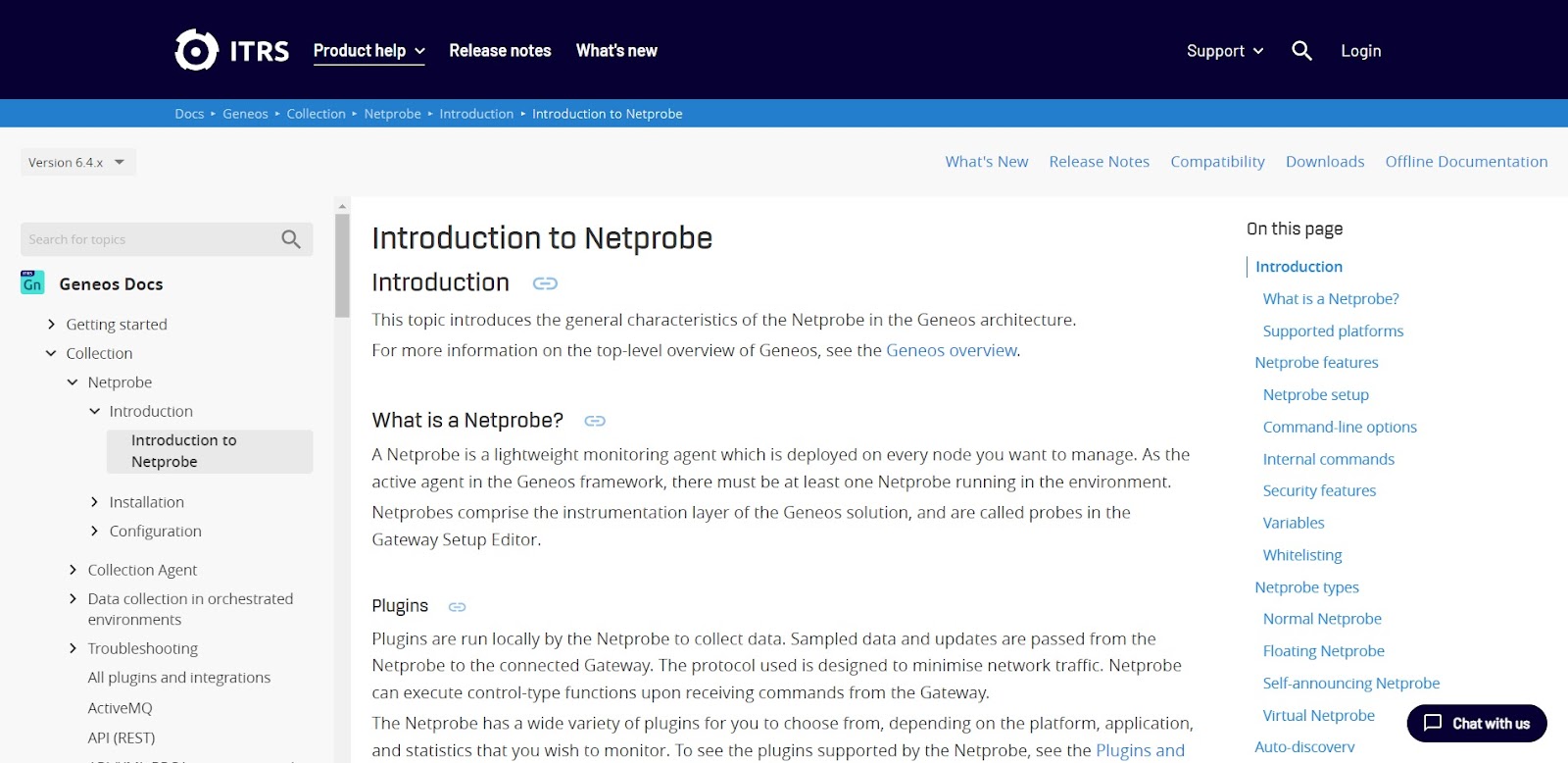 A screenshot of NetProbe's website