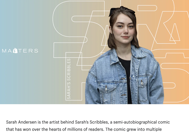 Screenshot of Sarah from Sarah’s Scribbles.