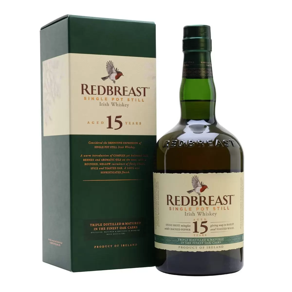 Redbreast 15-Year-Old Single Pot Irish Whiskey – 70c | The Liquid Collection