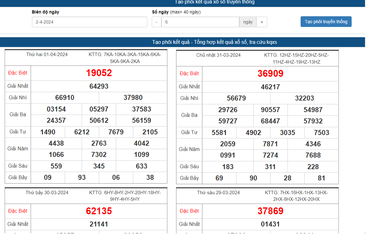 tạo phôi kết quả xổ số miền Bắc - 6