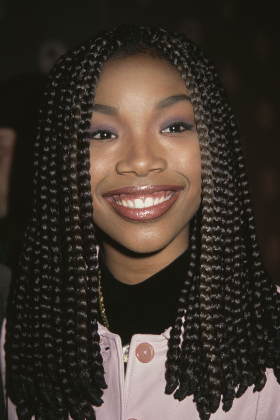 90s Hairstyles: Picture showing Brandy's gorgeous braids
