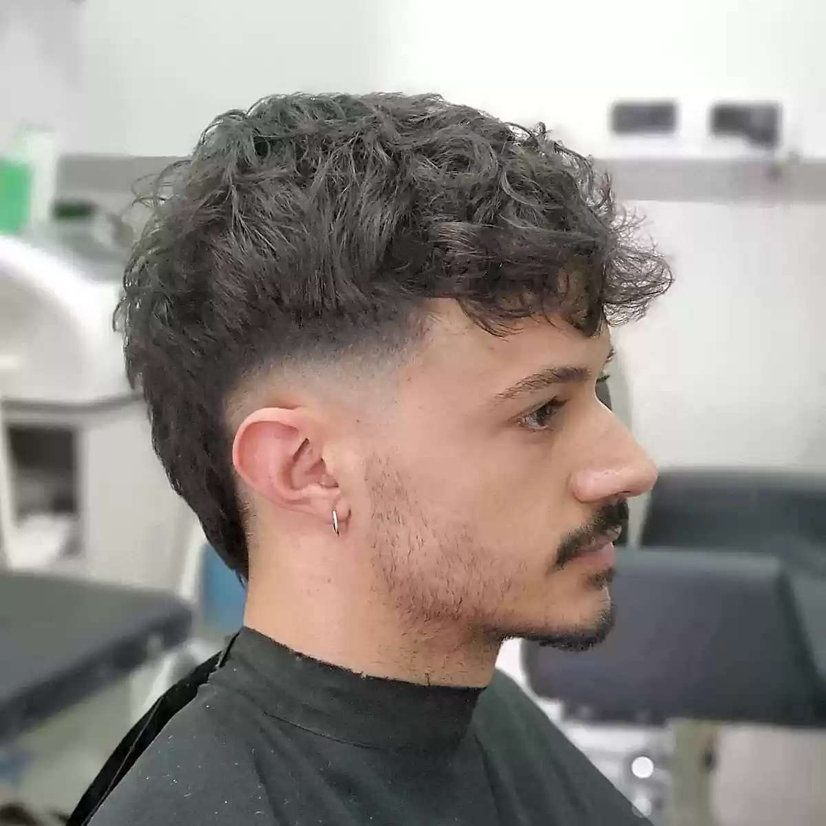 Low Taper Fade With Textured Top and Bangs