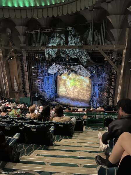 View from seat at Wicked at the Apollo Victoria Theatre in London - Dress Circle O4