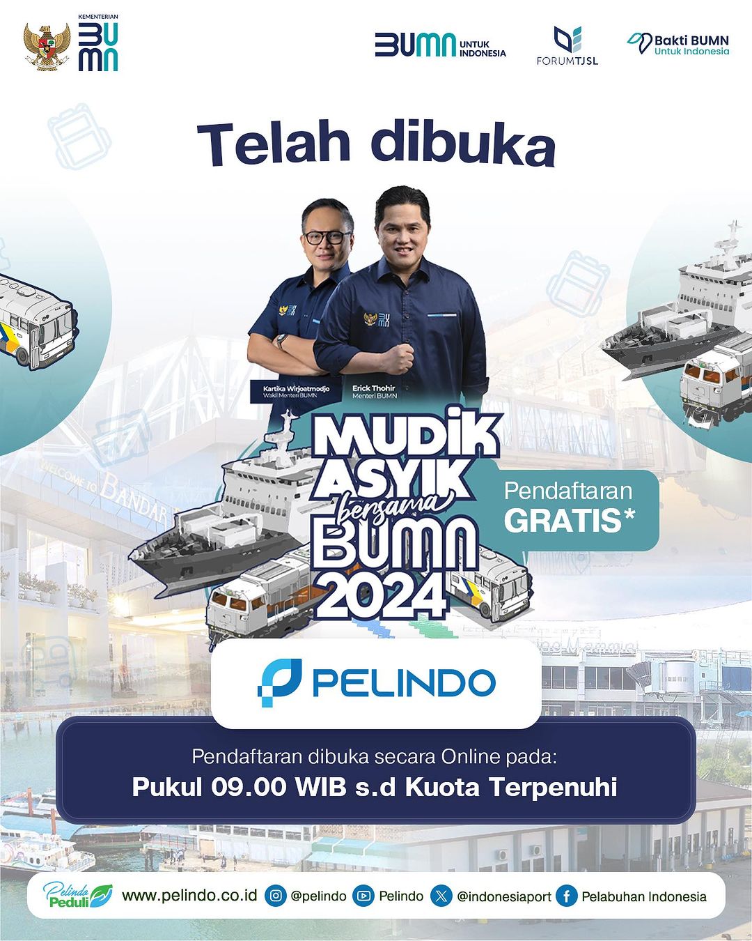 mudik gratis lebaran 2024 Pelindo