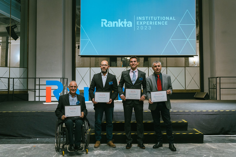 Los 4 ganadores de los Premios Rankia B2B; Pablo Gil, David Galán, Ivan Scherman y Ferrán Font