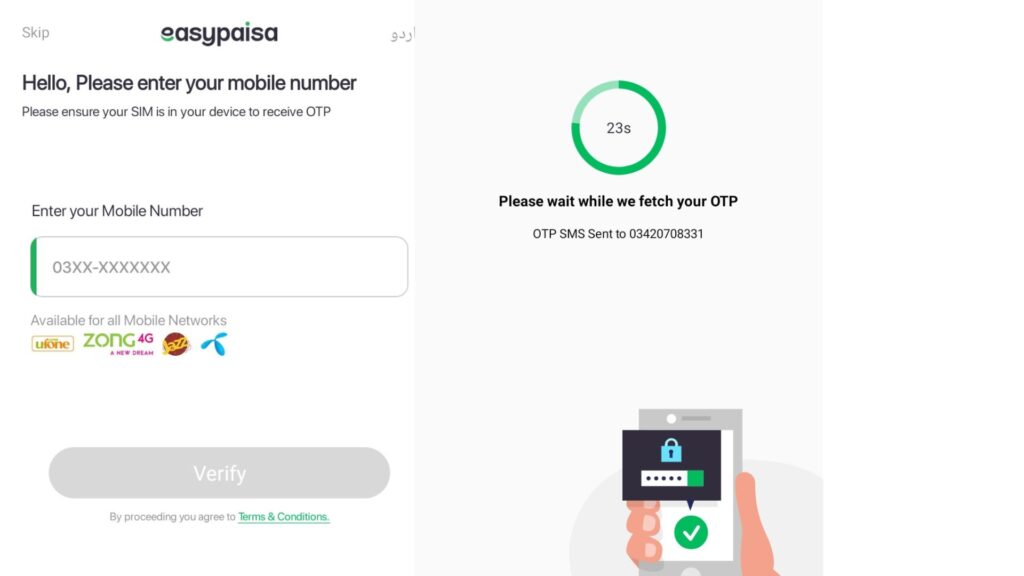 How to register and sign up on easypaisa app