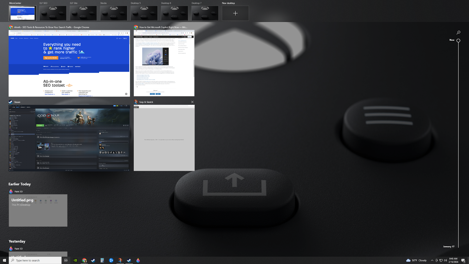 Windows app switcher