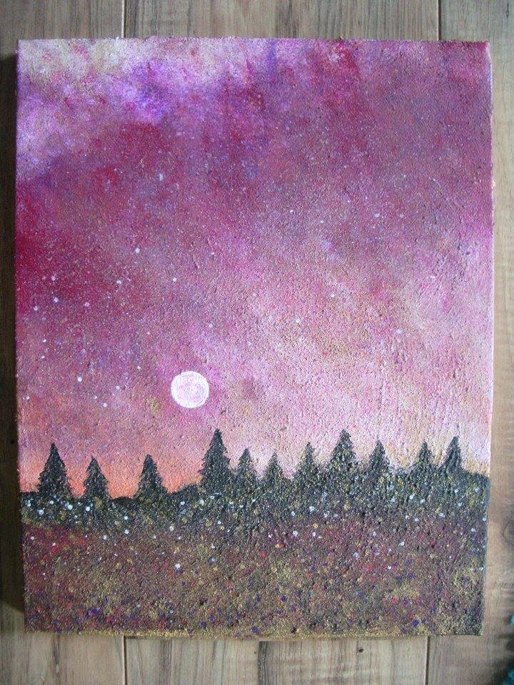 “Settled in Openness” is one of my many paintings honouring the night.