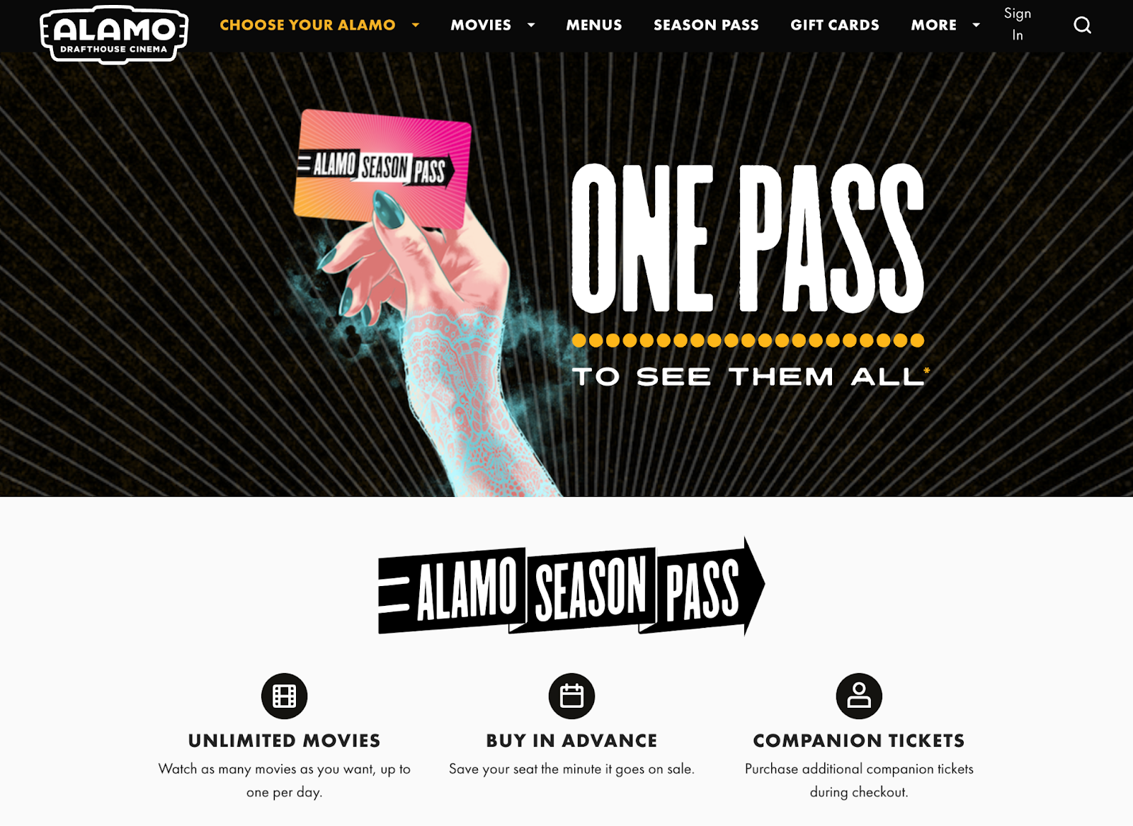 Alamo Drafthouse Cinema offers different pricing tiers based on VIP membership