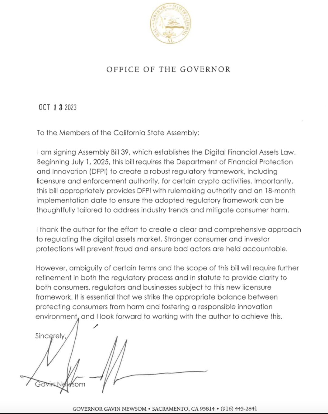 California Governor Approves Crypto Regulation Bill 2025 21