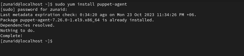 install puppet agent on almalinux