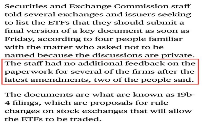 notice on ETF filing