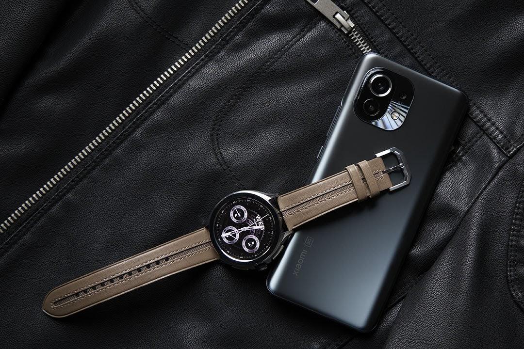 Xiaomi Watch 2 Pro 4G LTE Silver con Correa de Piel marrón, Plata