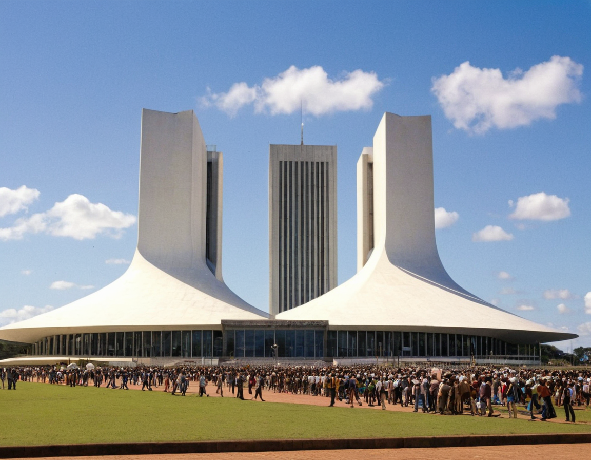 Figura 2: Protesto em Brasília gerado pelo stable diffusion