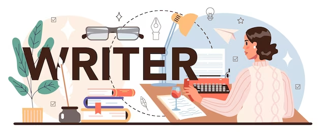 Professional Blog Writer Illustration