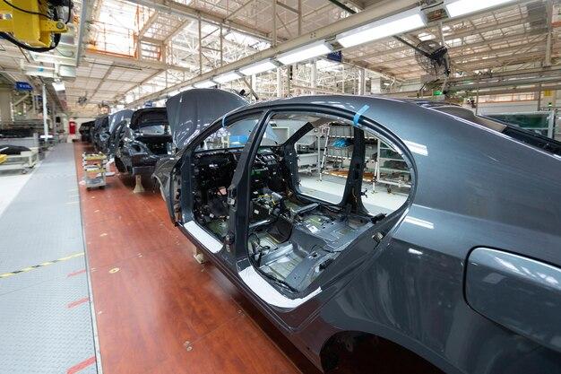 Modern car assembly line