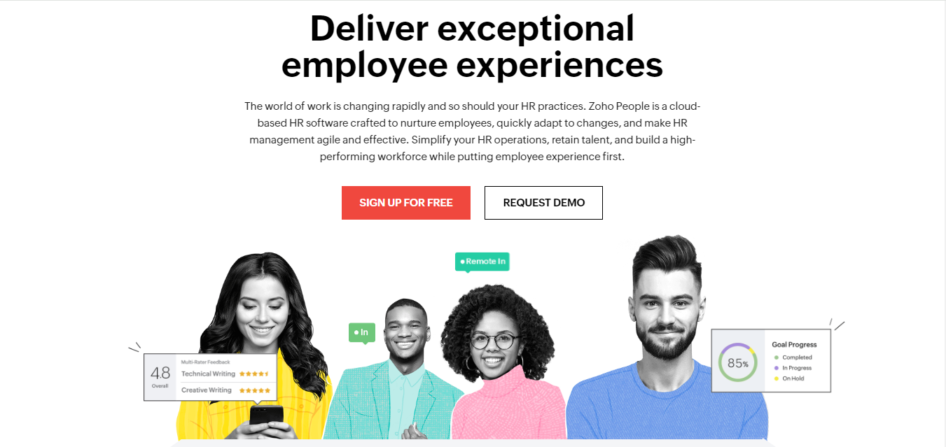 Zoho people is a standard HR outsourcing software for small business