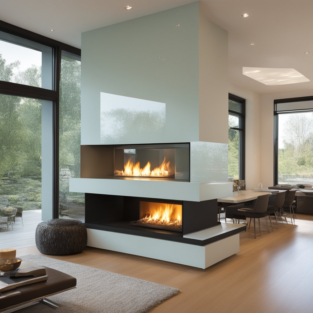 modern design fireplace