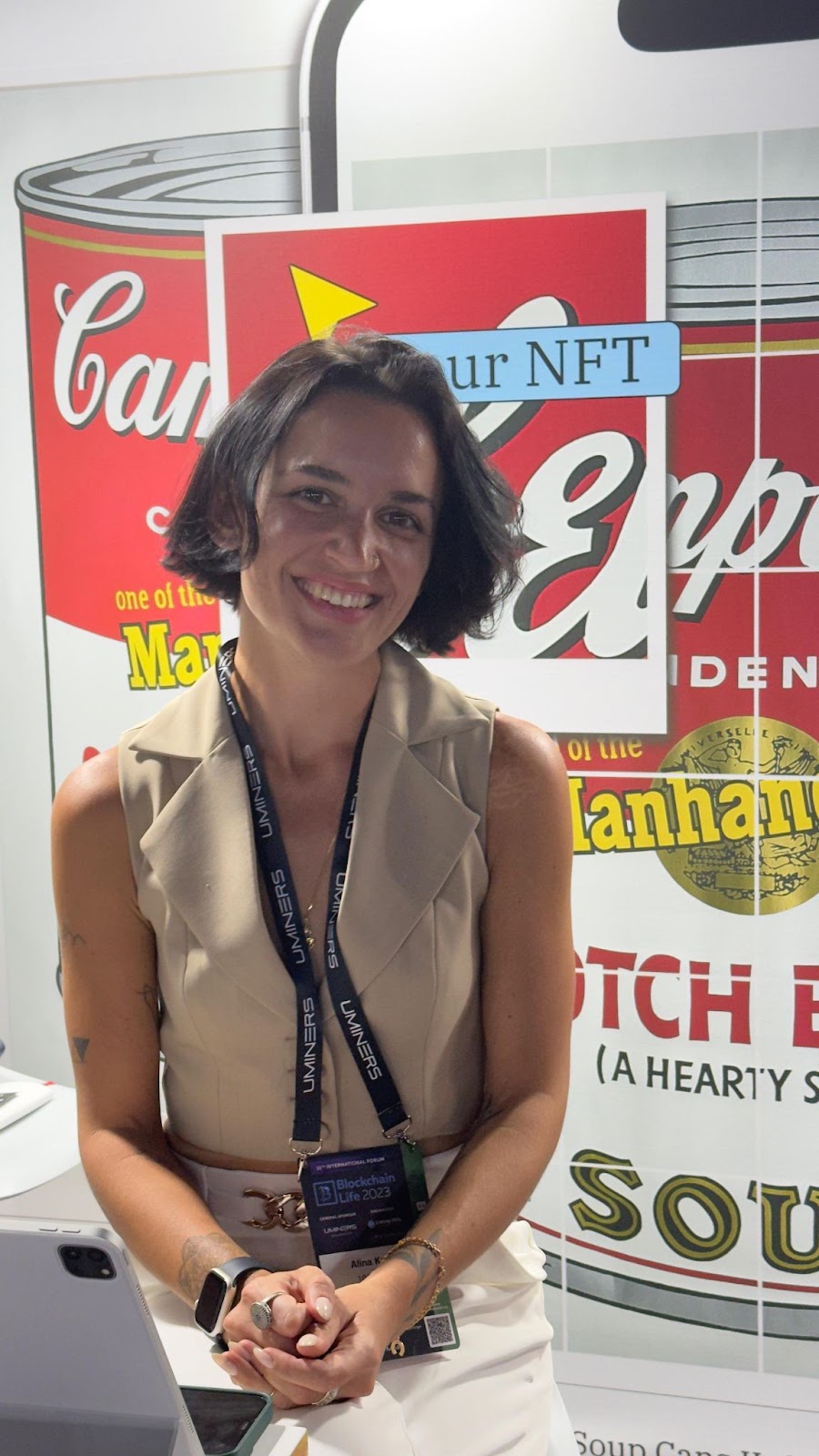 Alina Krot, CEO of 10101.art, at the conference