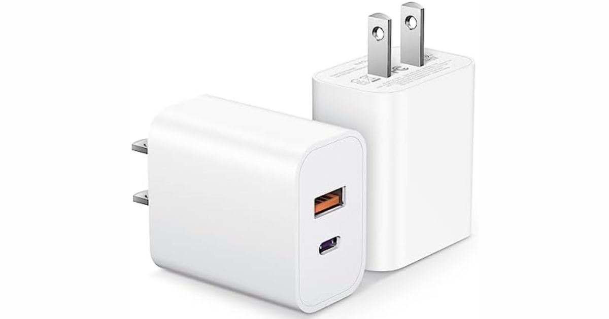 USB C Wall Charger Block (MFi Certified, 2-Pack) + Top 20 Travel Electronics Gadgets for Your Next Adventure