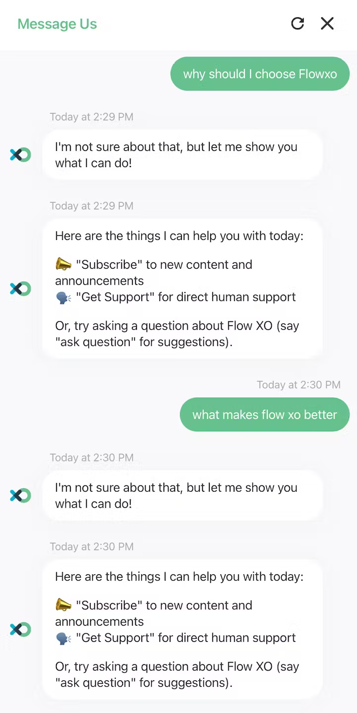 Example of an AI chatbot that can’t complete a basic function after telling the user that it can - clearly something broke inside the AI setup and no one bothered to check.