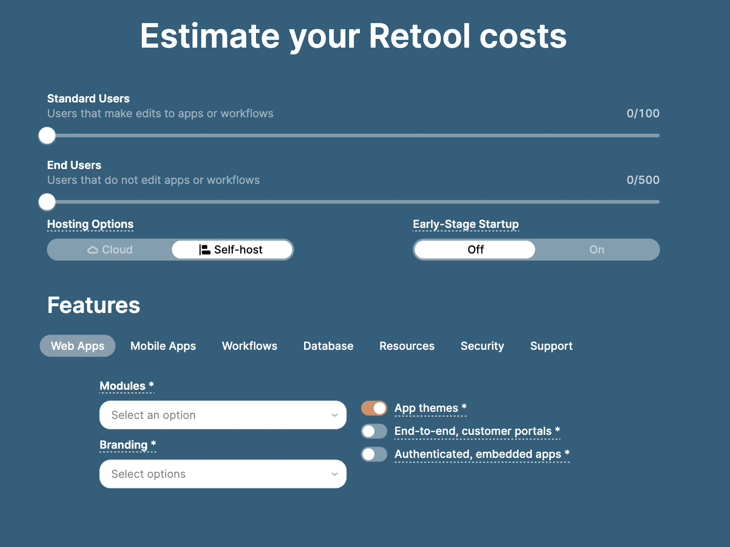 Building a custom calculator for pricing quotes, loan estimates, tax planning & more, using JavaScript & Retool