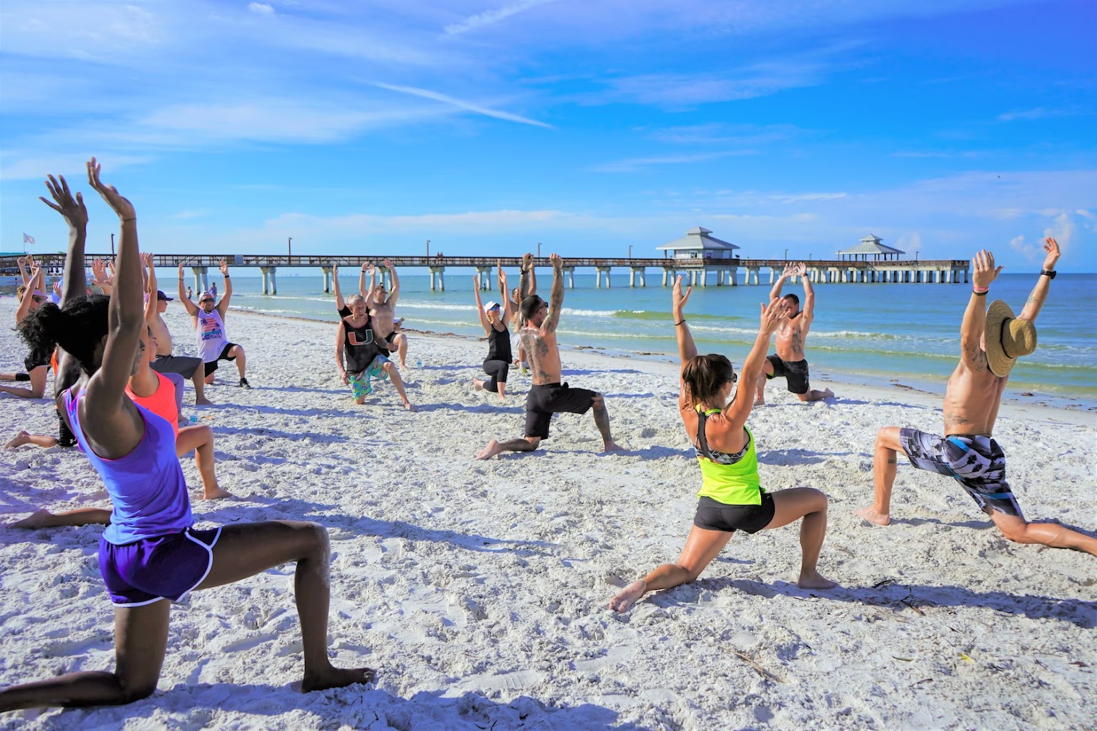 Yoga at the beach - Outdoor Exercise