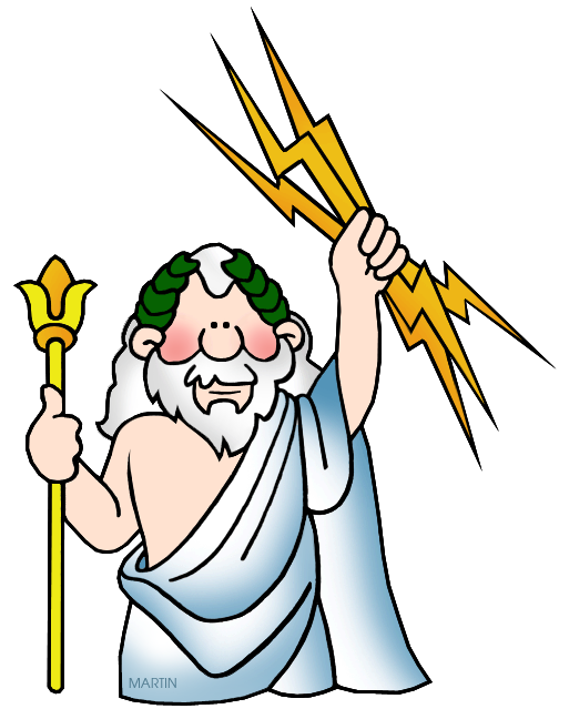 Ancient Greek and Roman Gods, Characters and Creatures Clip Art by Phillip  Martin, Zeus / Jupiter
