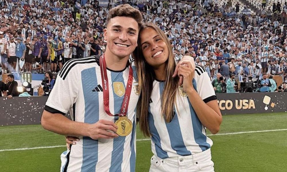 Julian Alvarez and his girlfriend  Emilia Ferrero have been dating for a long time.