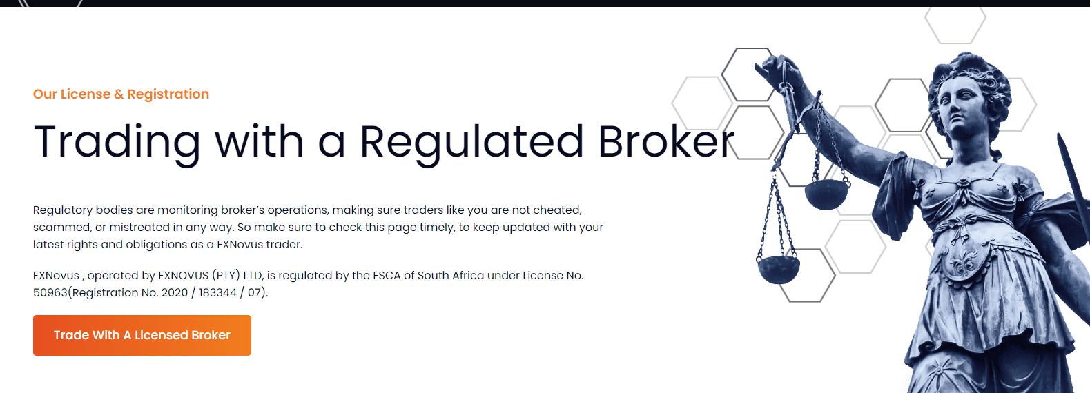 FXNovus Legal page license and regulation