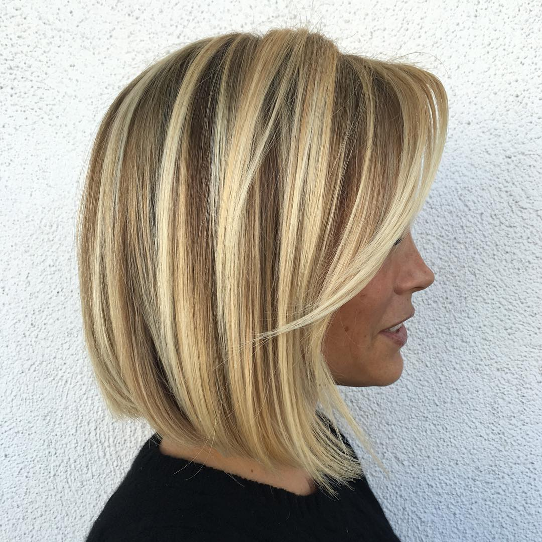 Bob with a Honey Blonde Collarbone Gorgeous Medium Length Hairstyles