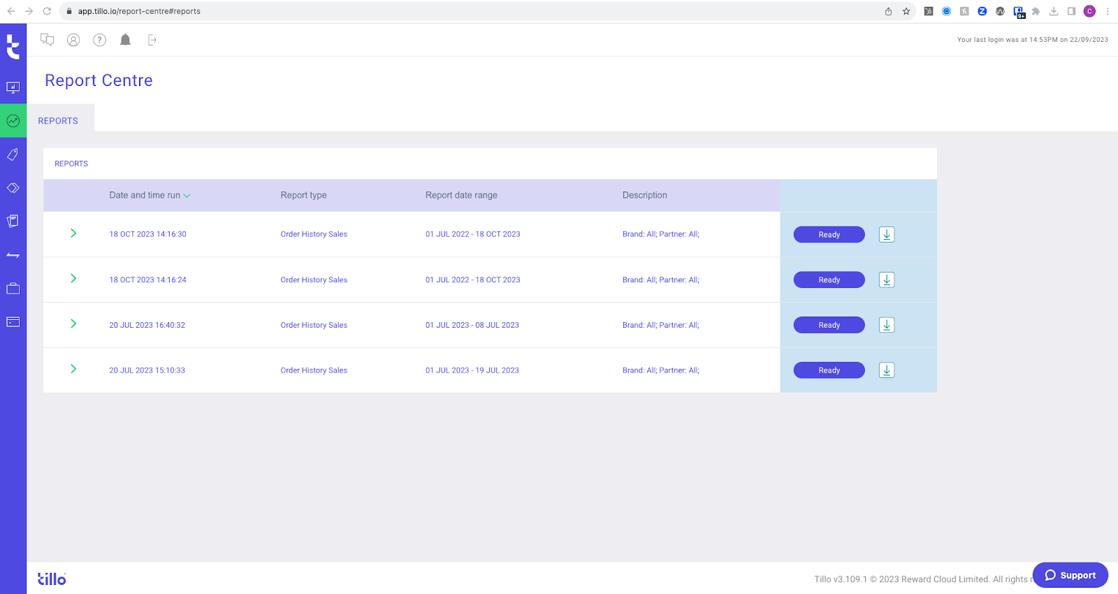 Report Center Tillo Hub 