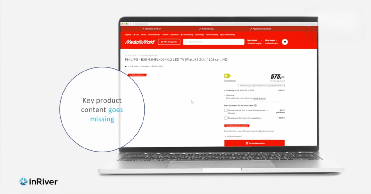 Key product content goes missing