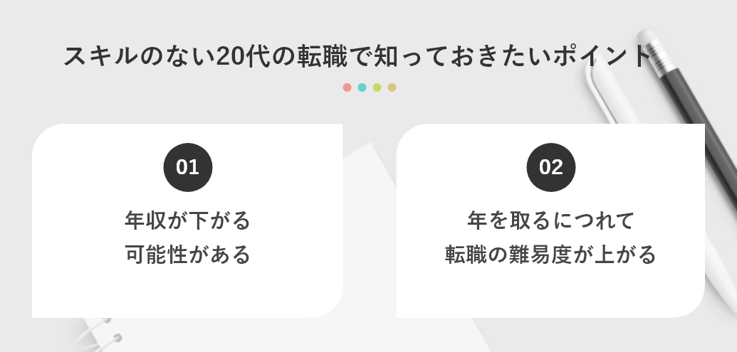 スキルのない20代の転職で知っておきたいポイント