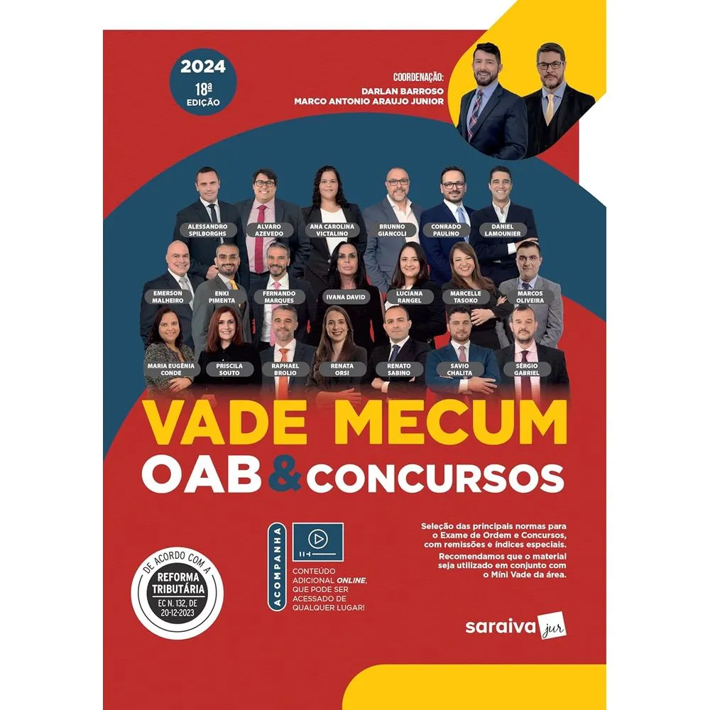 capa vade mecum oab e concursos saraiva