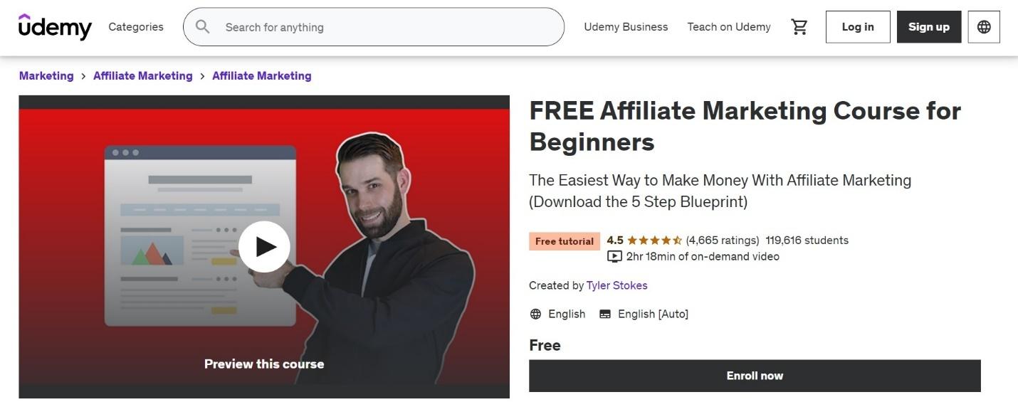 Affiliate Marketing Course for Beginners / Udemy