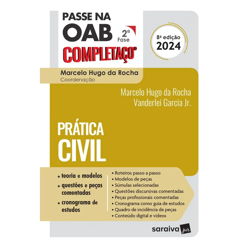 Capa Passe na OAB 2ª Fase – Completaço – Prática Civil – 8ª Edição