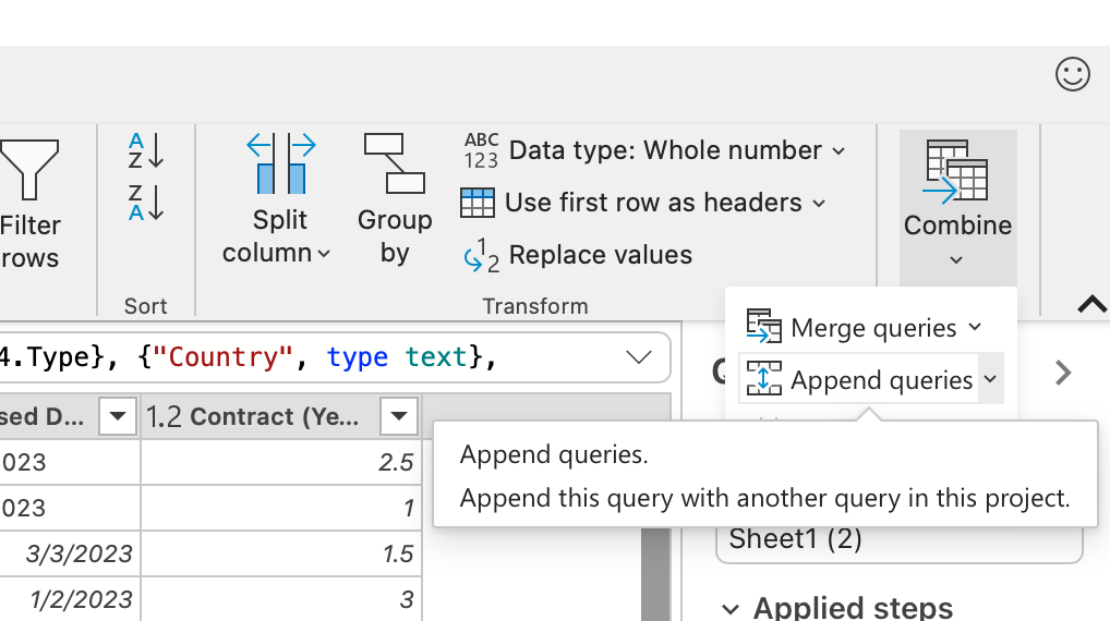 how to use power queries in Excel
