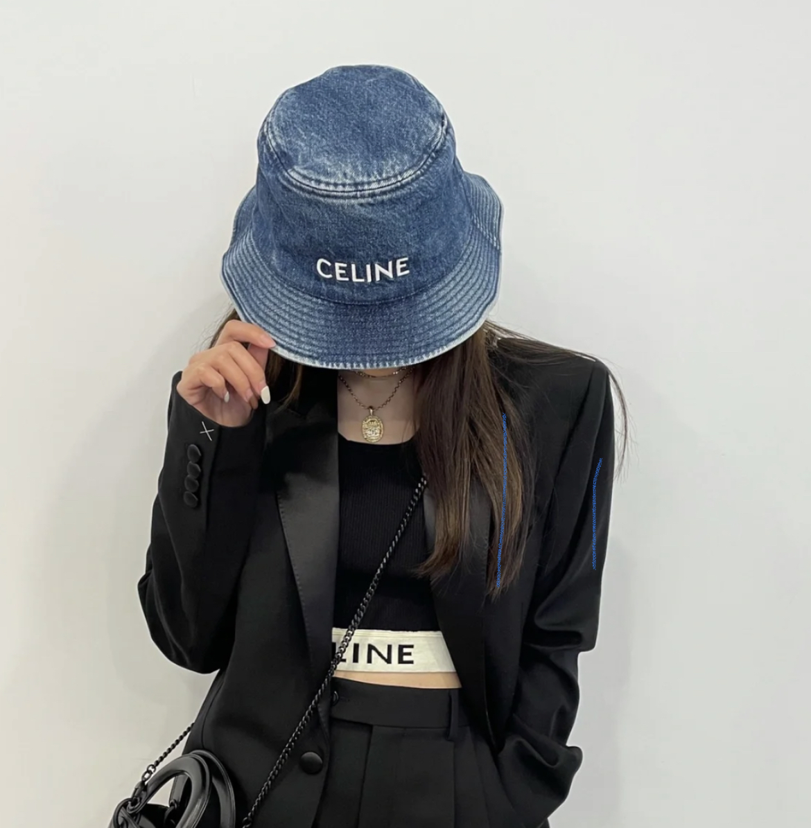 2. Celine Bucket Hat in Union Wash Denim 