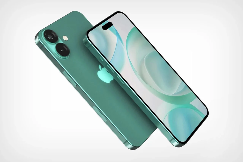 Thiết kế iphone 16 màu xanh