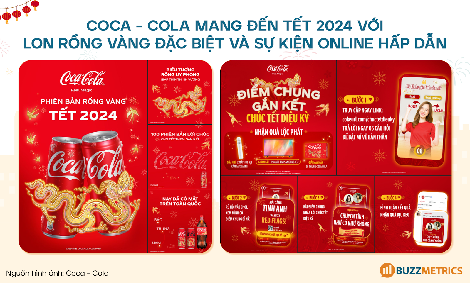 Hình 5: Coca-cola mang đến Tết 2024 với lon rồng vàng đặc biệt và sự kiện online hấp dẫn