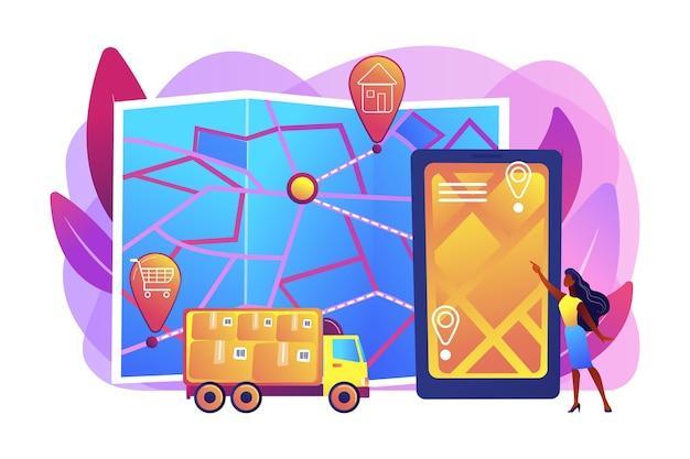 Tracking delivery illustration