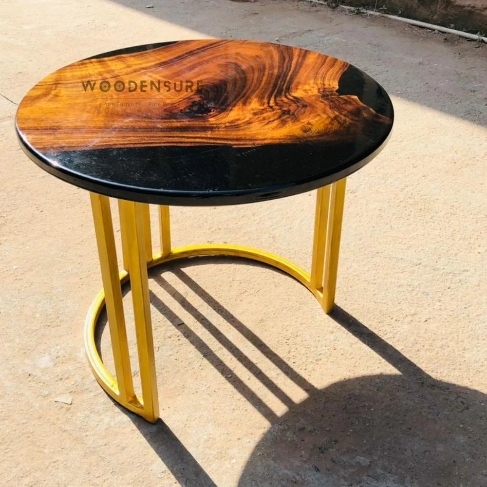 epoxy resin wood center table