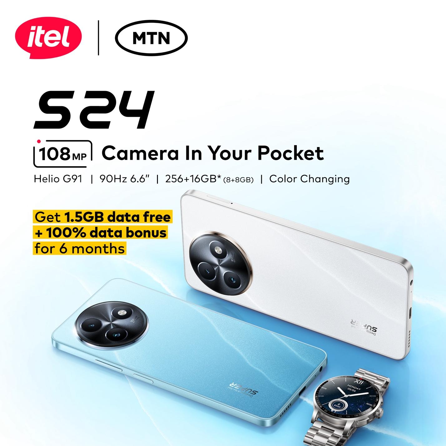 108MP Camera In Your Pocket: itel Launches New S24 Smartphone In Nigeria With MTN.