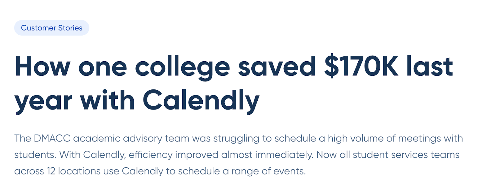How one college saved $170K last year with Calendly.
