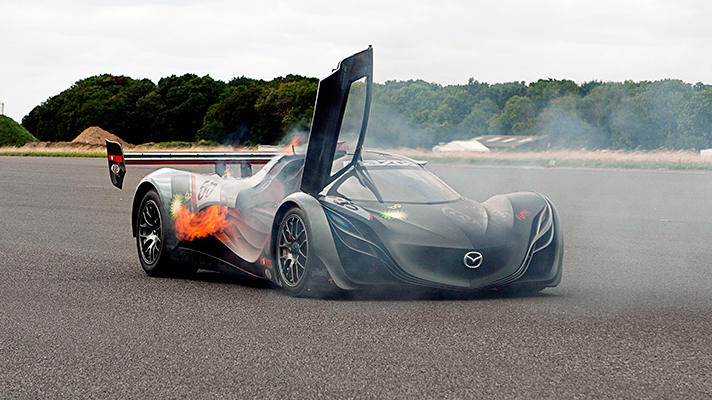 Mazda Furai Concept Car burning